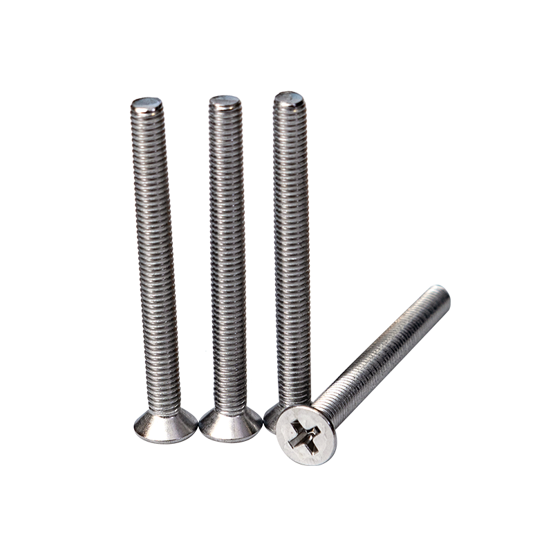 SS304 DIN965 M6 Tornillos de máquina de cabeza CSK empotrada cruzada